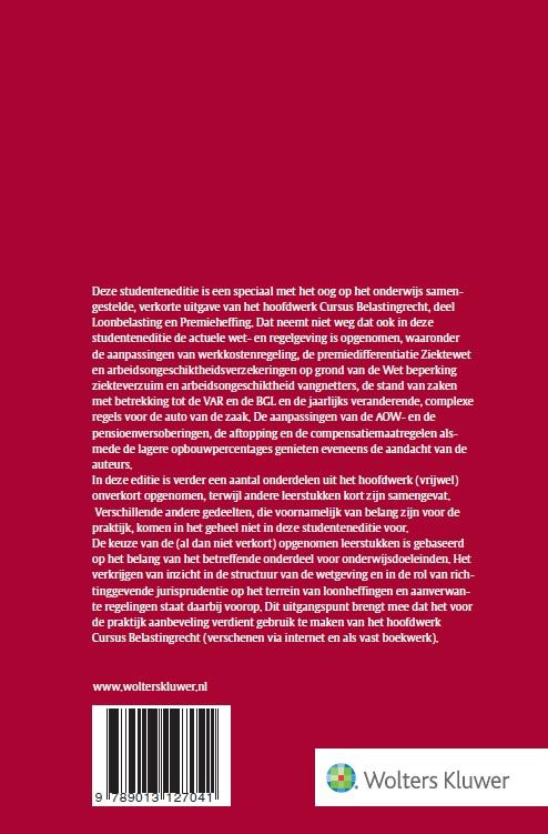 Achterkant van loonbelasting/premieheffing 2015-2016