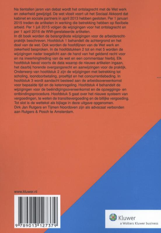 Achterkant van Naar een nieuw ontslagrecht