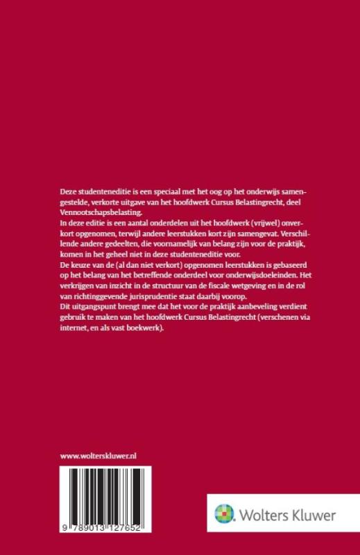 Achterkant van studenteneditie
