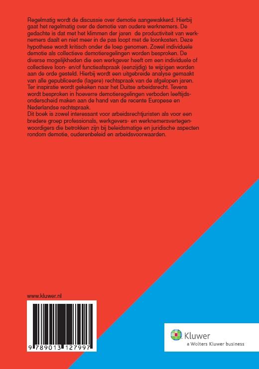 Achterkant van Demotie van oudere werknemers