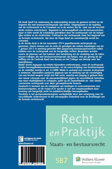 Achterkant van De gewone rechter en de bestuursrechtspraak
