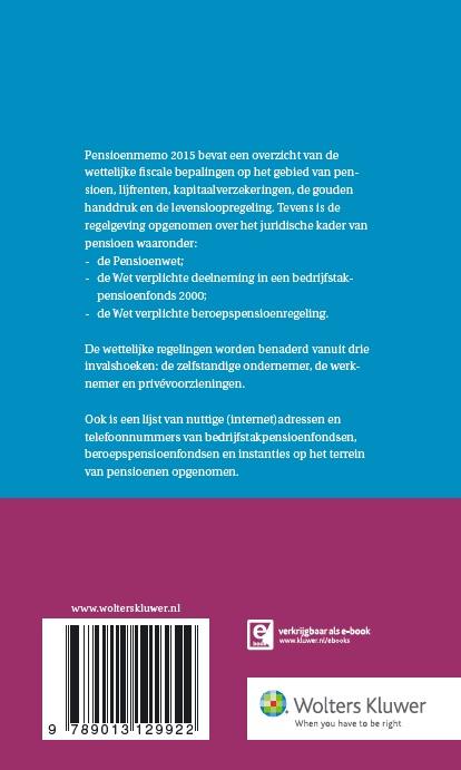 Achterkant van Pensioenmemo