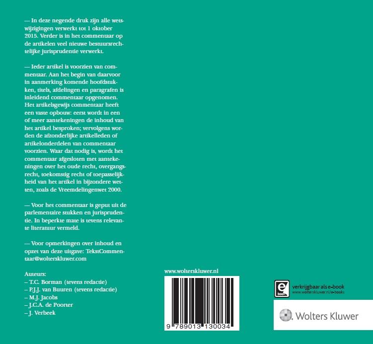Achterkant van Tekst & Commentaar Algemene Wet Bestuursrecht