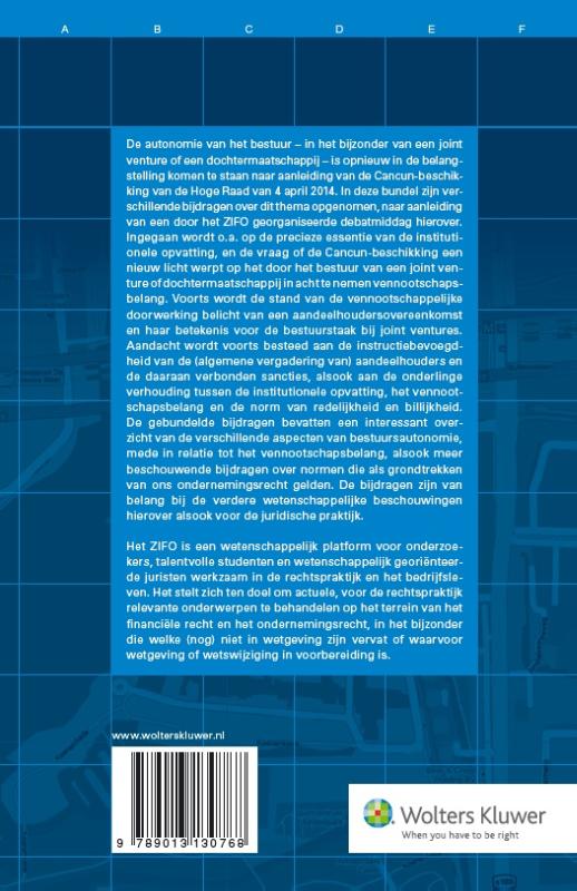 Achterkant van Autonomie van het bestuur en haar grenzen voor en na de Cancun-uitspraak