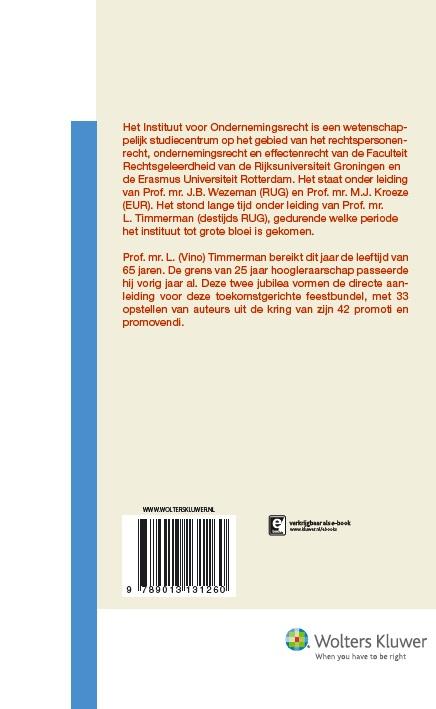 Achterkant van De toekomst van het ondernemingsrecht