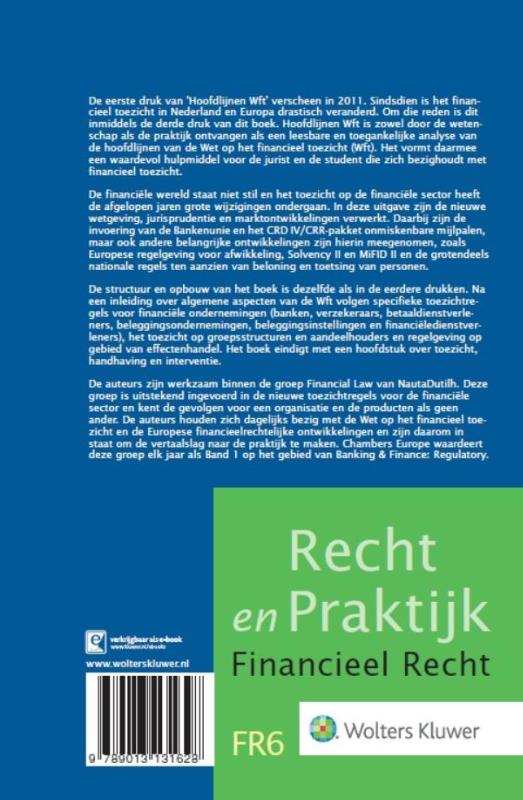 Achterkant van Hoofdlijnen wft