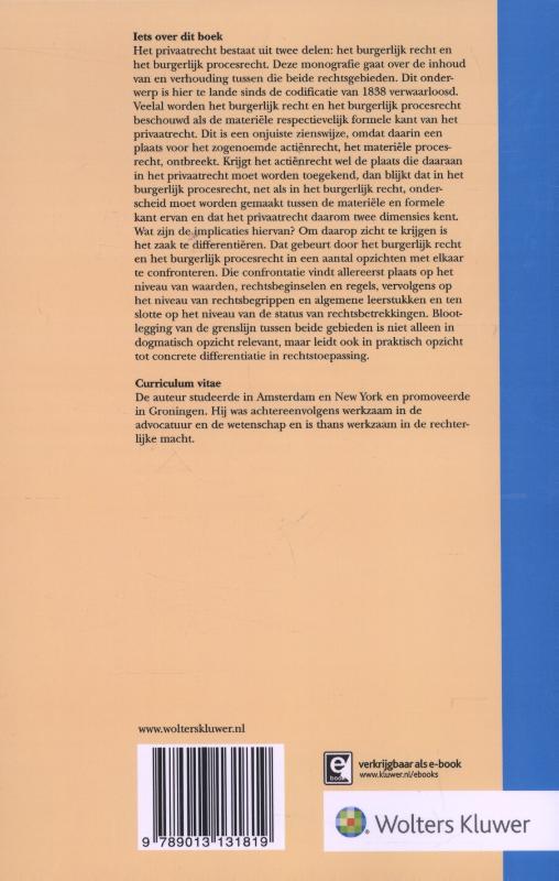 Achterkant van Een nieuwe theorie van het privaatrecht