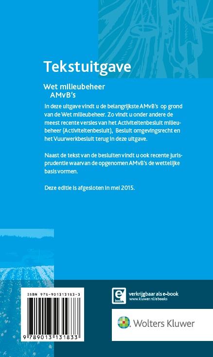 Achterkant van Wet milieubeheer AMvB's 2015
