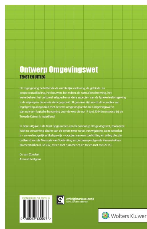 Achterkant van Ontwerp omgevingswet