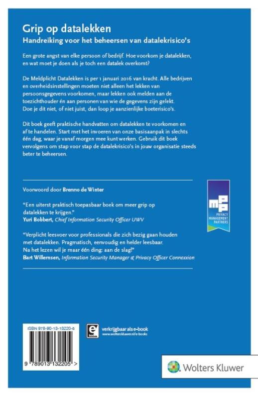 Achterkant van Grip op datalekken