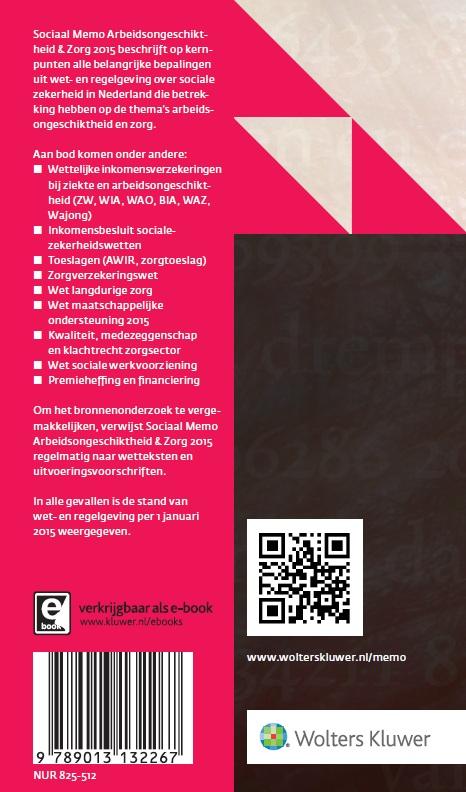 Achterkant van Sociaal Memo Arbeidsongeschiktheid & Zorg 2015