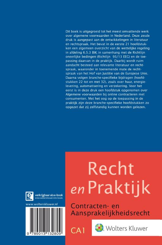 Achterkant van Algemene voorwaarden