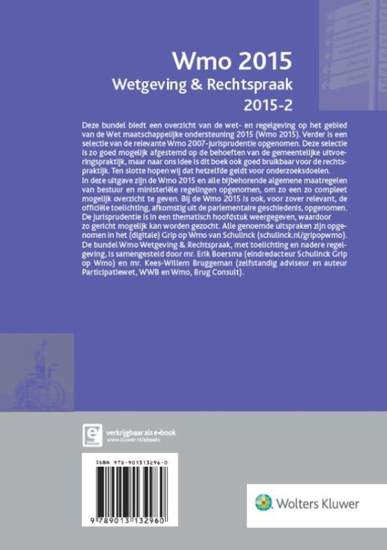 Achterkant van Wmo 2015 Wetgeving & Rechtspraak