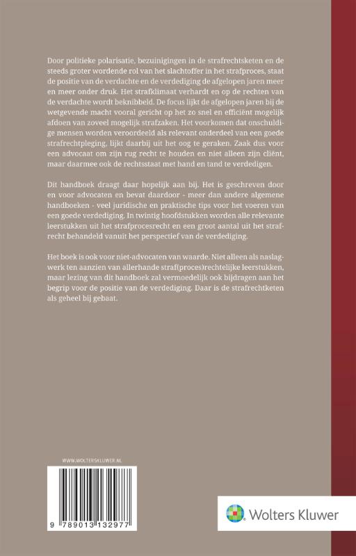 Achterkant van Handboek verdediging