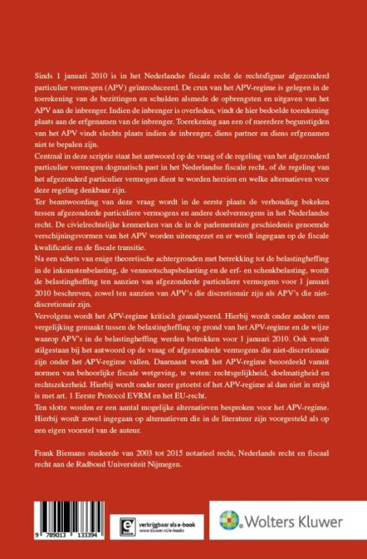 Achterkant van Afgezonderde particuliere vermogens