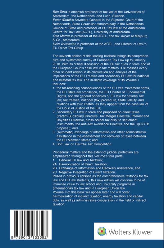 Achterkant van 1 General Topics and Direct Taxation