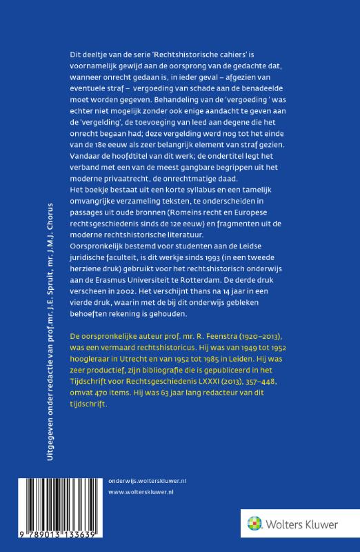 Achterkant van Vergelding en vergoeding