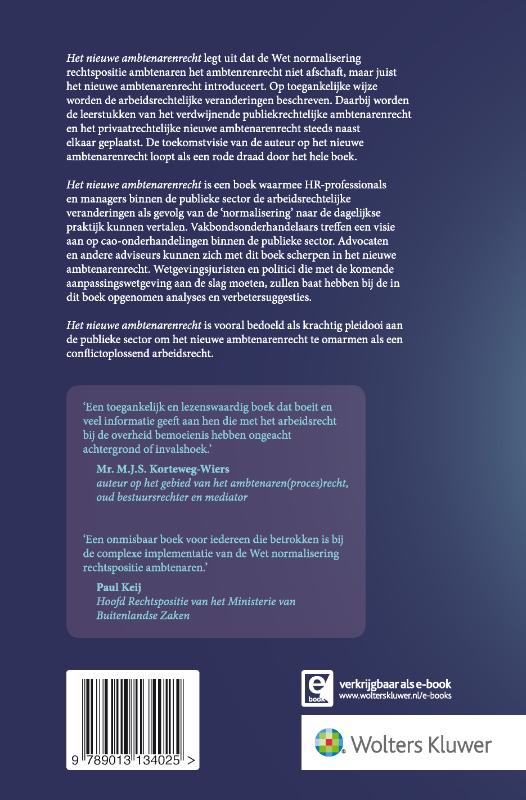 Achterkant van Het nieuwe ambtenarenrecht