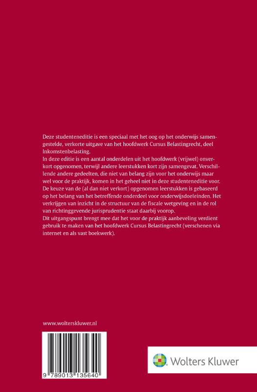Achterkant van Studenteneditie