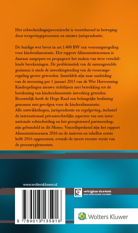 Achterkant van Memo echtscheiding en alimentatie 2016