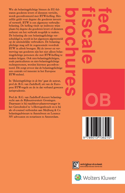Achterkant van Belastingplichtige in de BTW