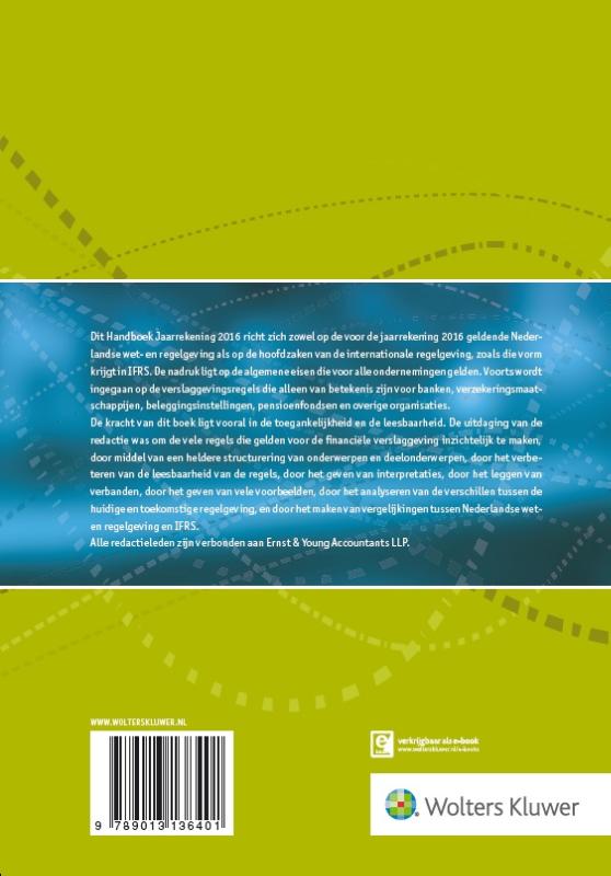Achterkant van Handboek Jaarrekening 2016