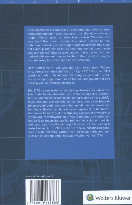 Achterkant van Reporting, controle en toezicht