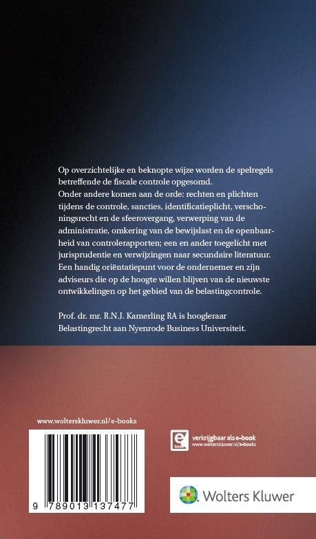 Achterkant van Memo Belastingcontrole 2016