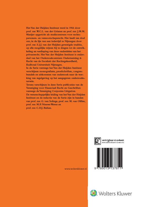 Achterkant van Geschriften vanwege de Vereniging Corporate Litigation 2015-2016