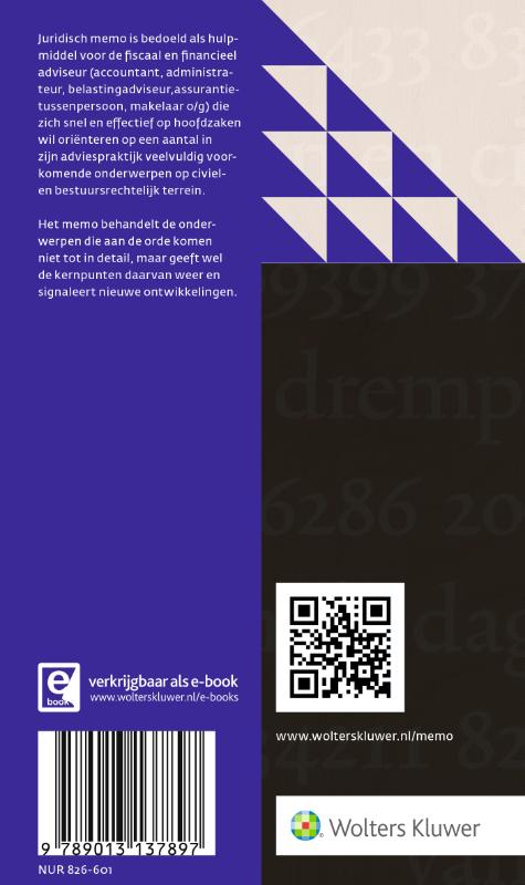 Achterkant van Juridisch memo 2016