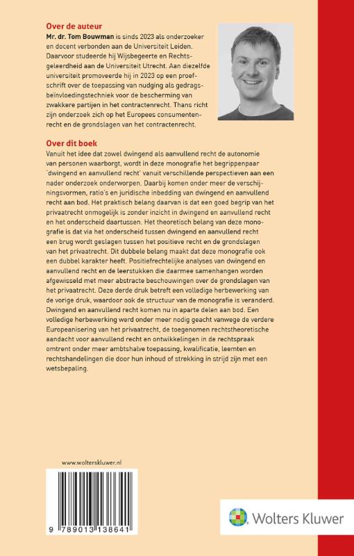 Achterkant van Dwingend en aanvullend recht