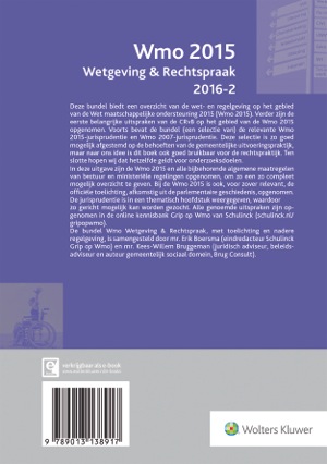 Achterkant van Wmo 2015 Wetgeving & Rechtspraak 2016-2