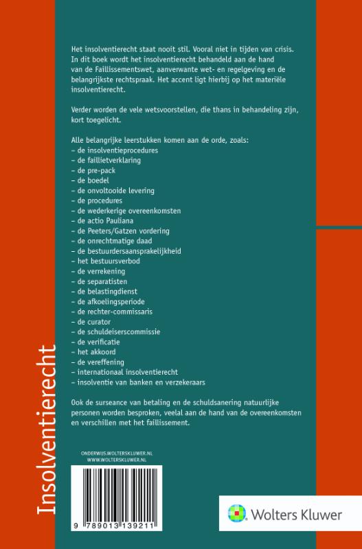 Achterkant van Insolventierecht
