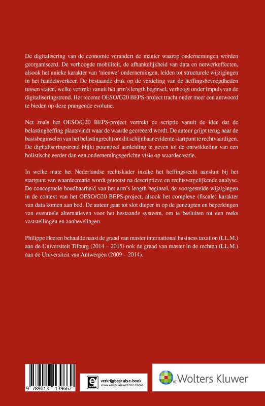 Achterkant van Sustainability of the arm's lenght principle as the basis for International income allocation in a digitalisering economy