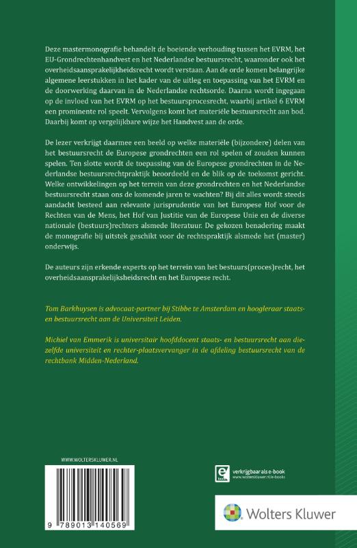 Achterkant van Europese grondrechten en het Nederlandse bestuursrecht