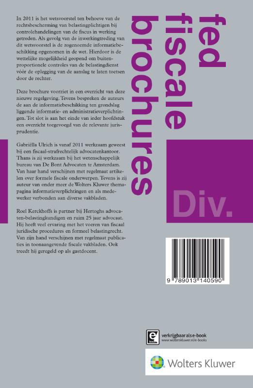 Achterkant van De informatiebeschikking