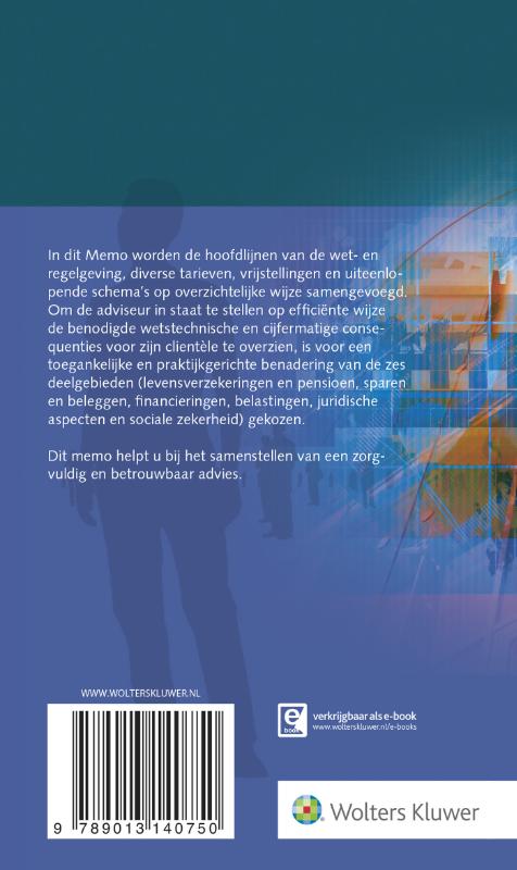 Achterkant van Memo Financiële planning 2017