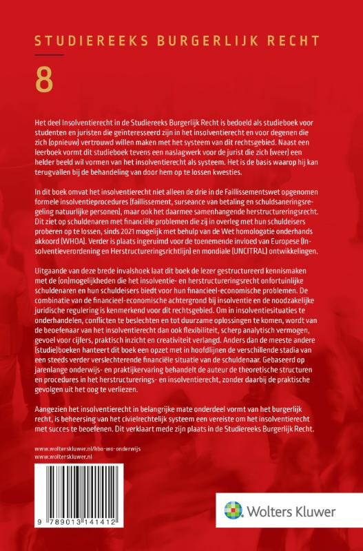 Achterkant van Insolventierecht