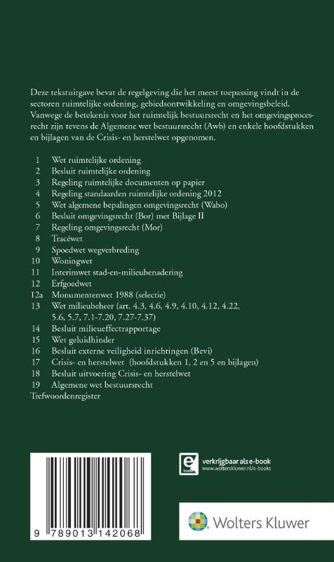 Achterkant van Tekstuitgave Ruimtelijk bestuursrecht 2017/1
