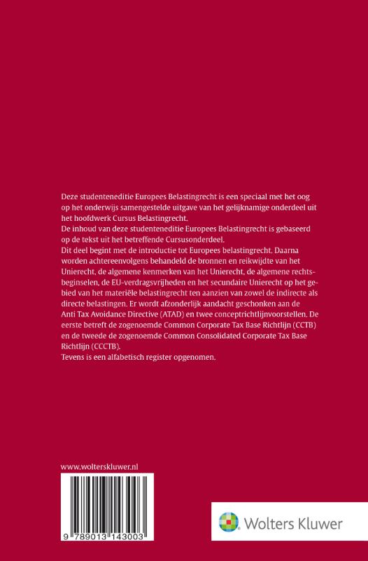Achterkant van Studenteneditie 2017-2018