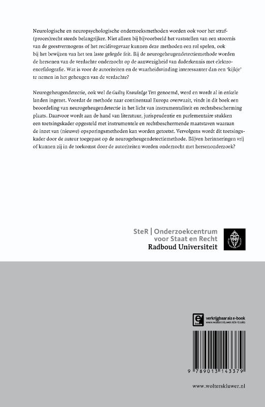 Achterkant van Het schuldige geheugen?