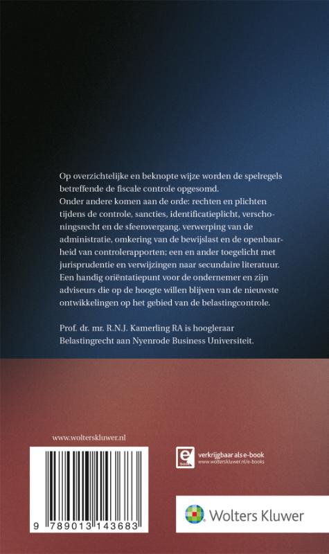 Achterkant van Belastingcontrole 2017