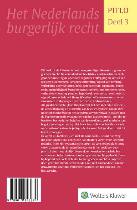 Achterkant van Pitlo 3 - Goederenrecht