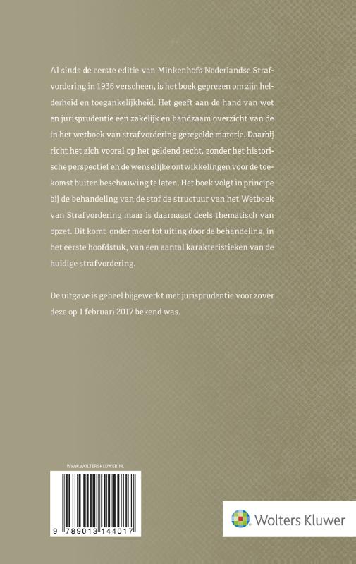 Achterkant van Minkenhofs Nederlandse strafvordering