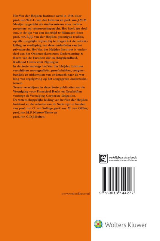 Achterkant van Geschriften vanwege de Vereniging Corporate Litigation 2016-2017