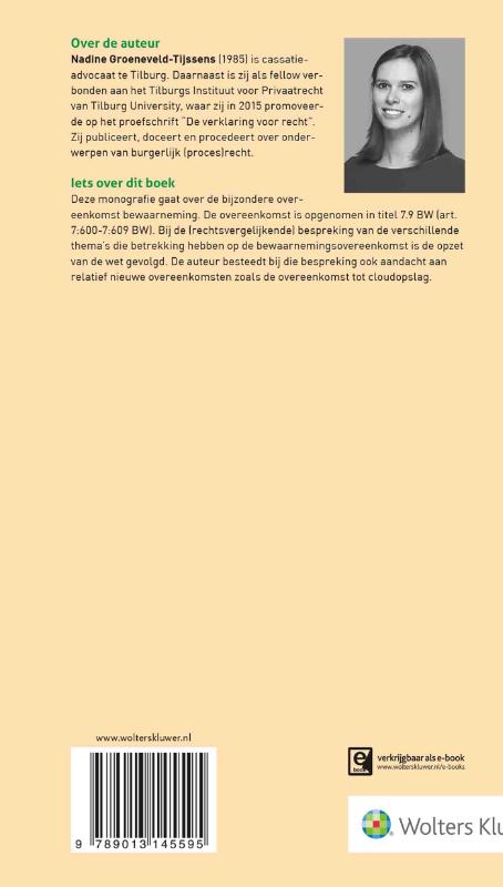 Achterkant van Bewaarneming