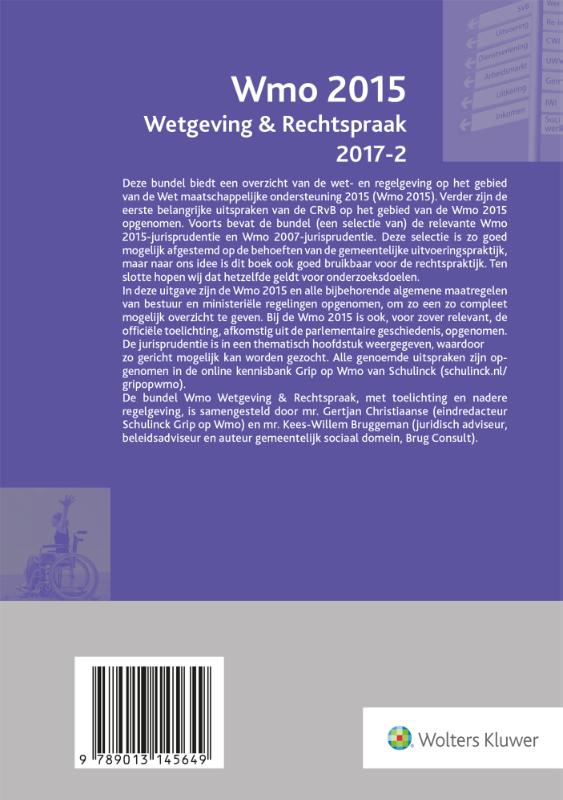 Achterkant van Wmo 2015 Wetgeving & rechtspraak 2017-2
