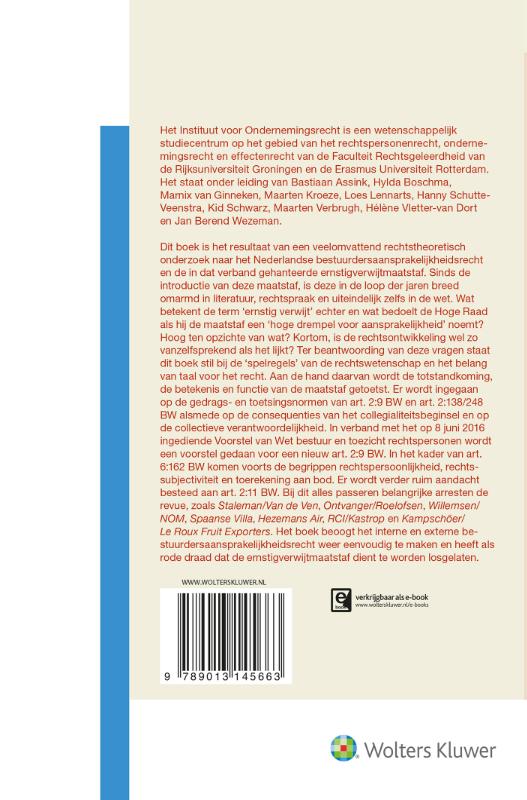 Achterkant van Bestuurdersaansprakelijkheid in theorie