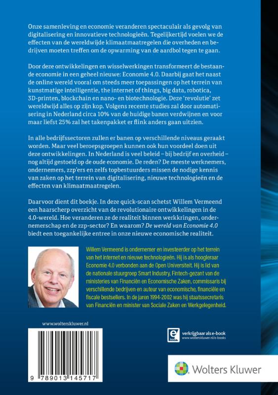 Achterkant van De wereld van economie 4.0
