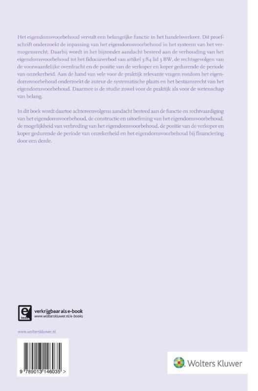 Achterkant van Eigendomsvoorbehoud
